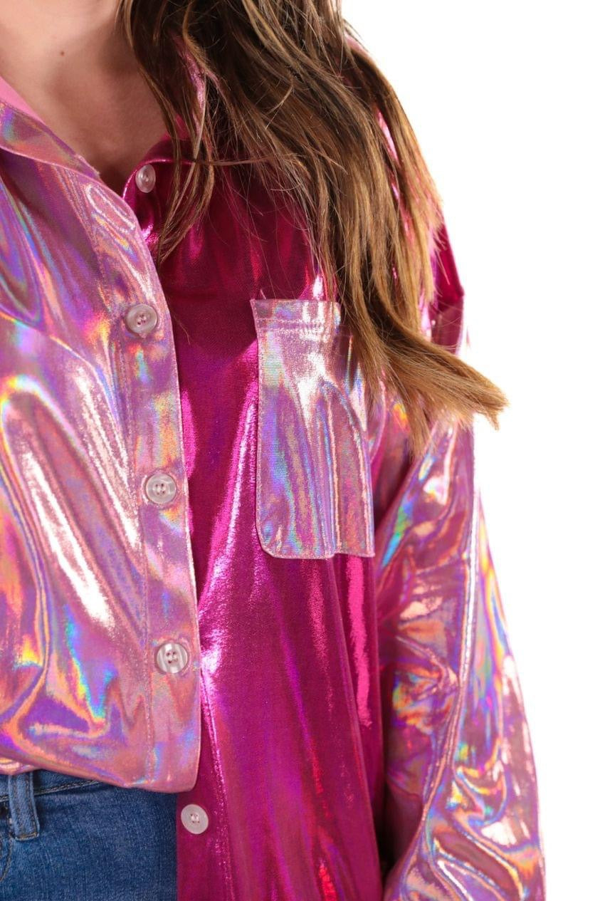 Down To Disco Metallic Top