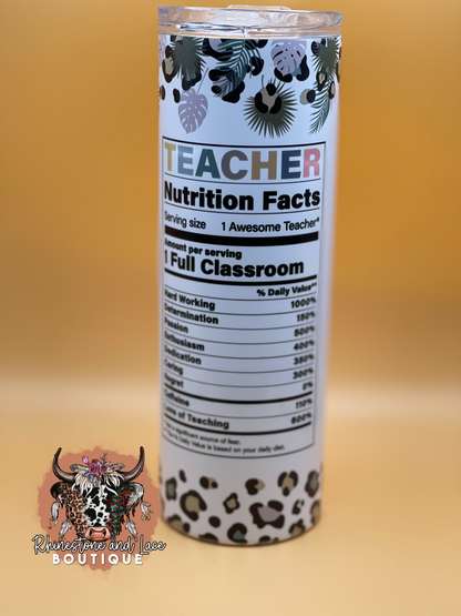 Teacher life tumbler