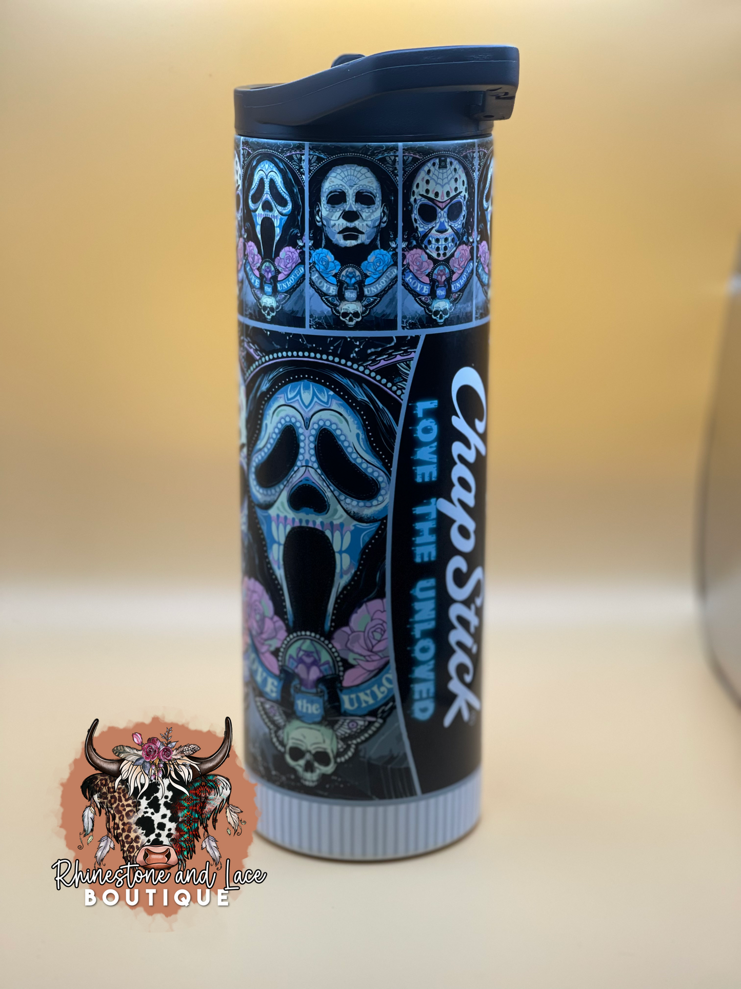 Horror chapstick tumbler