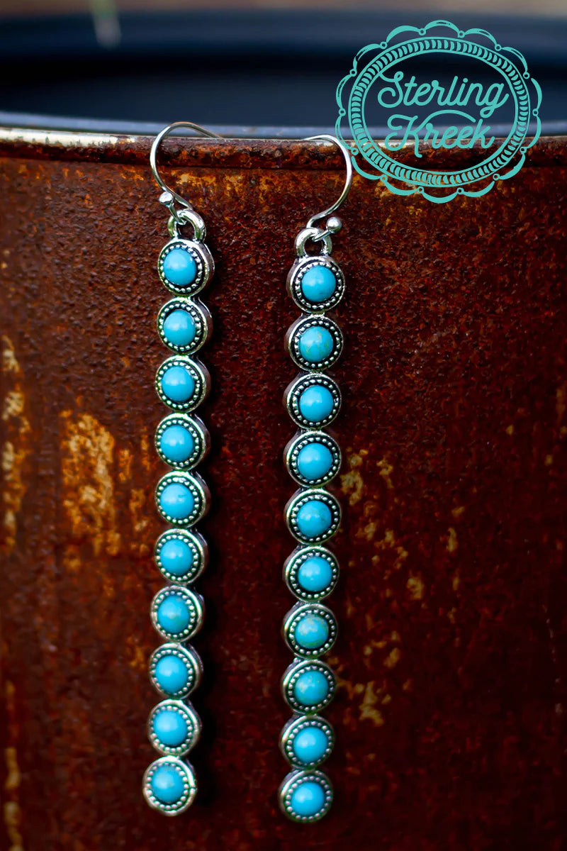 TURQUOISE DANGLE EARRINGS