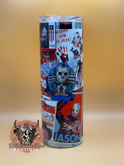 Slasher 4th of July tumbler