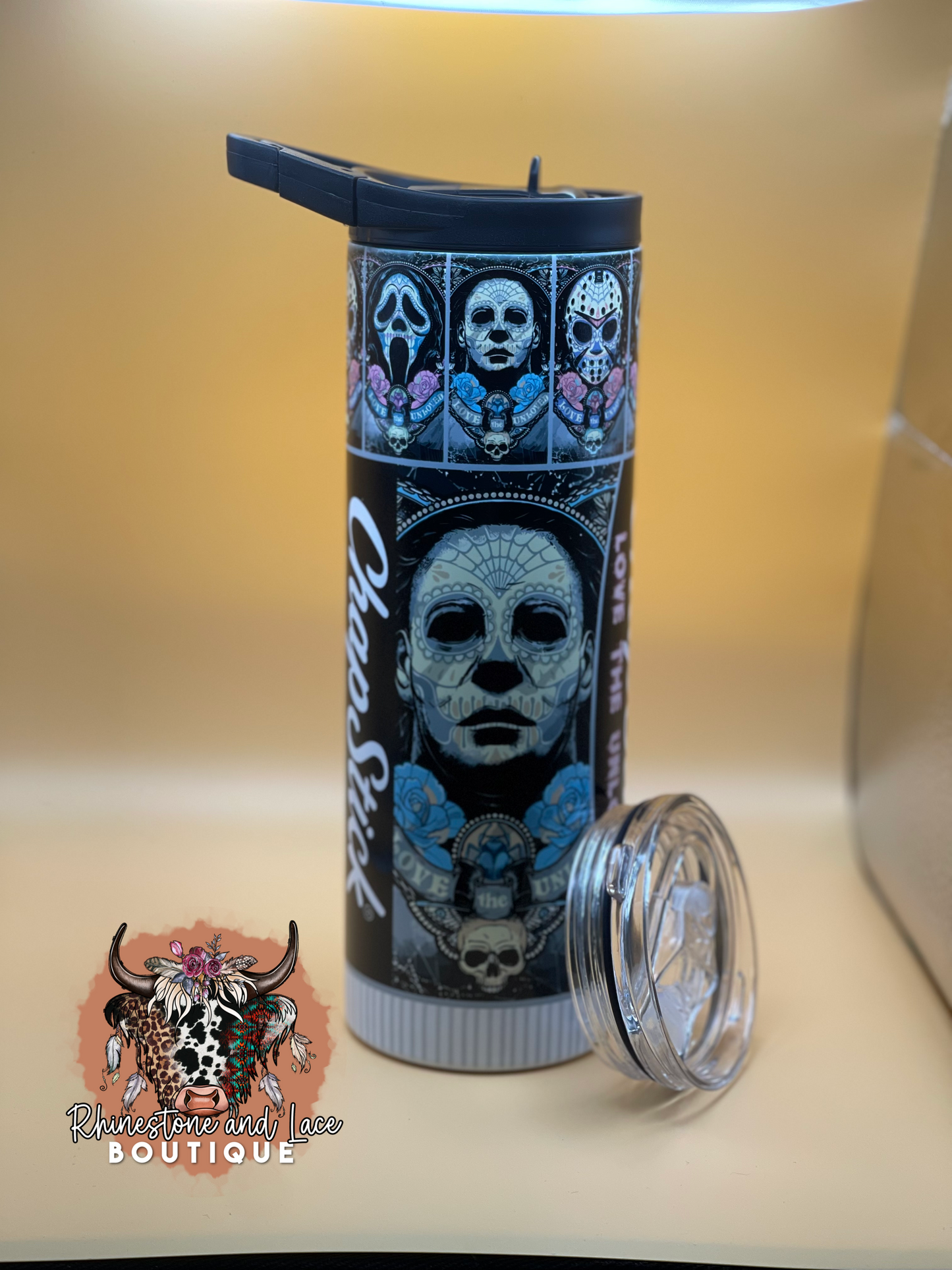 Horror chapstick tumbler