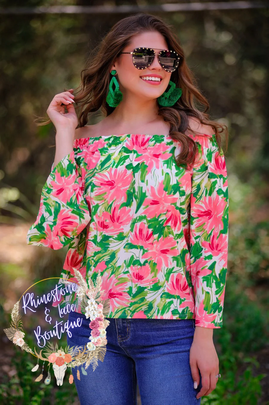 Raelynn Floral Off The Shoulder Top